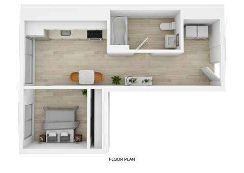 MERX Slabtown Apartments in Portland, Oregon One Bedroom Floor Plan